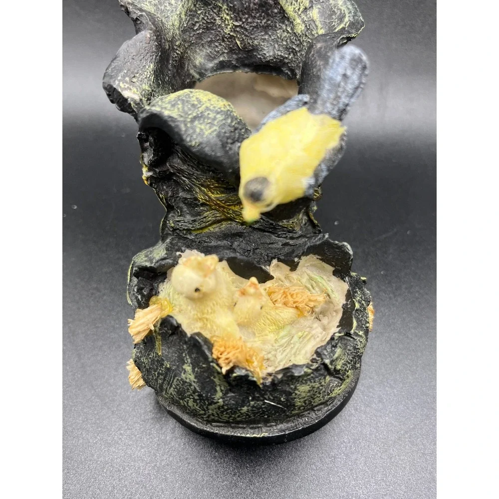 Resin Boot Planter Bird Nestlings Yellow Bird‎ Home Decor Cottagecore